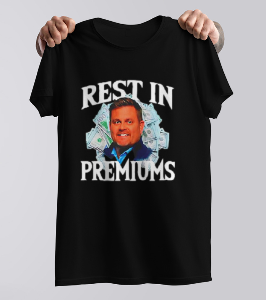Rest In Premiums Brian Thompson Cash Background T-Shirt