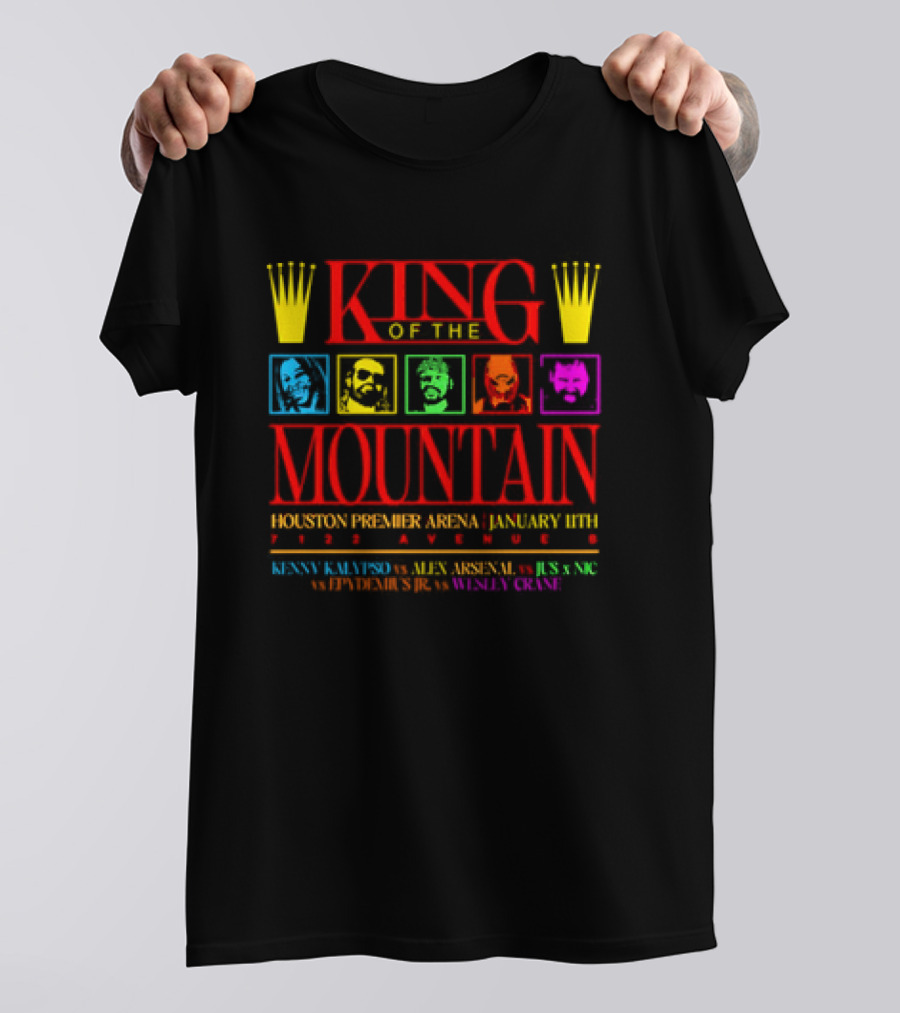 WrestleRave King Of The Mountain Houston Premier Arena January 11th T-Shirt