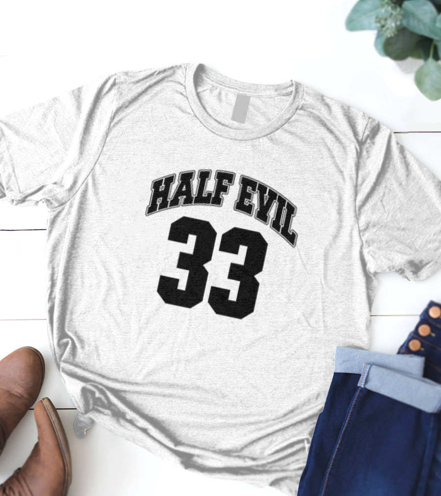 HALF EVIL 33 Vintage Varsity T-Shirt