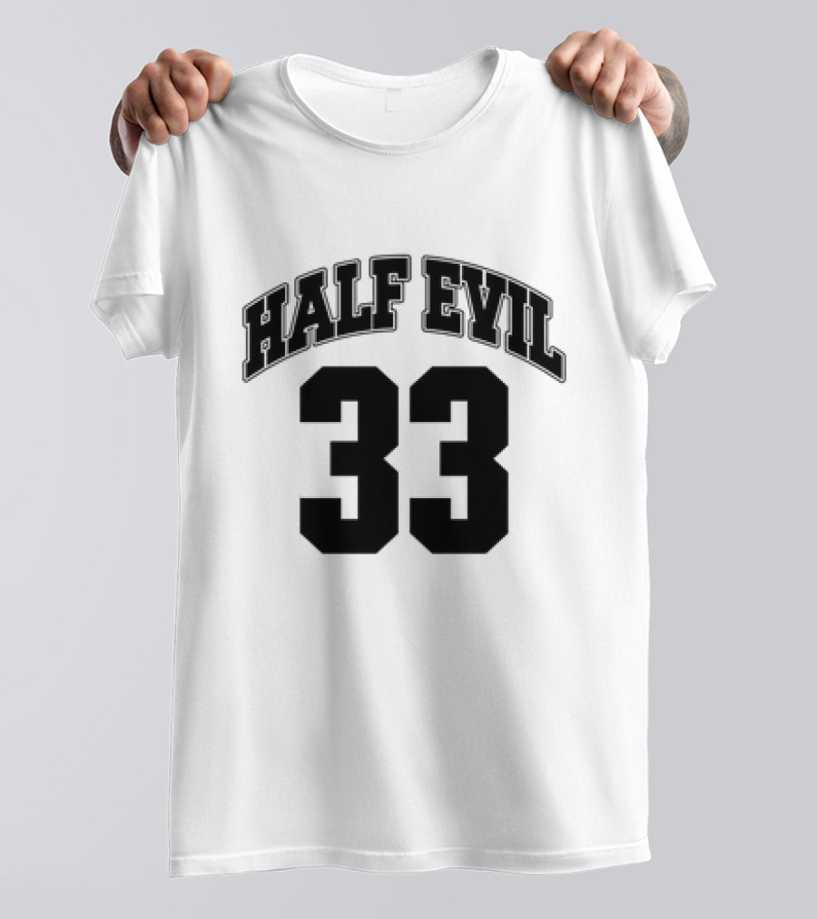 HALF EVIL 33 Vintage Varsity T-Shirt