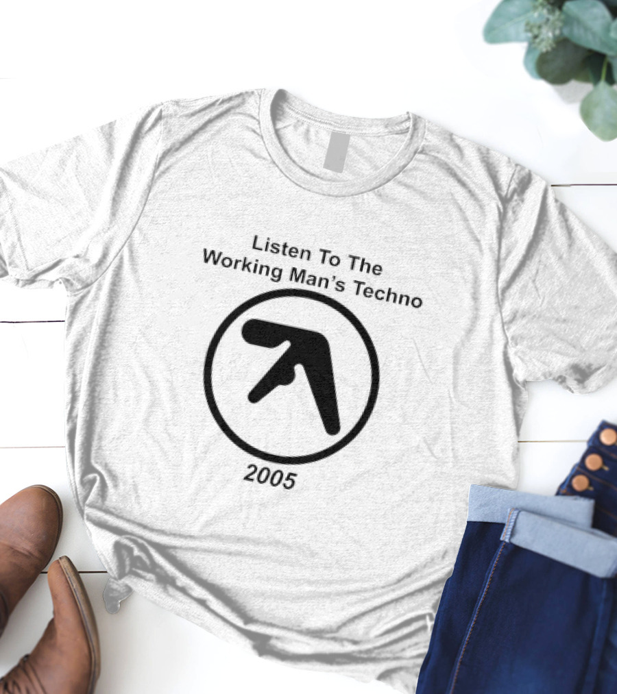 Listen To The Working Man’s Techno Aphex Twin Logo 2005 T-Shirt