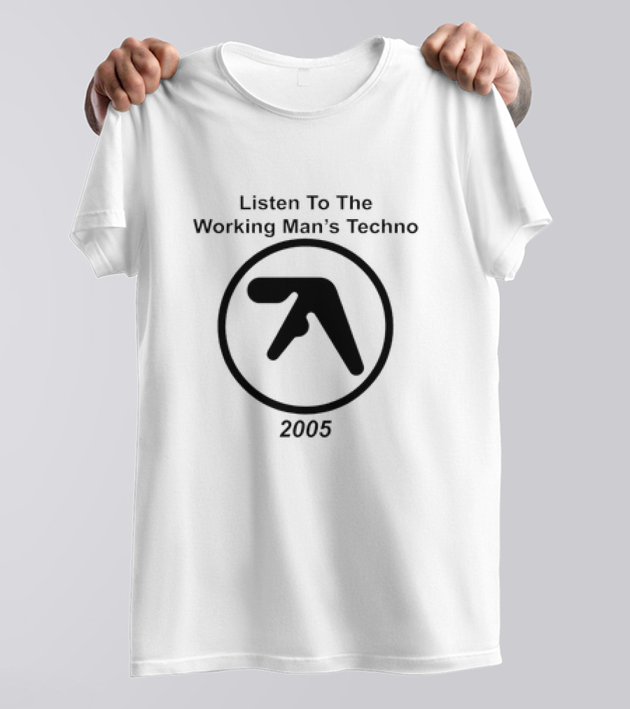 Listen To The Working Man’s Techno Aphex Twin Logo 2005 T-Shirt
