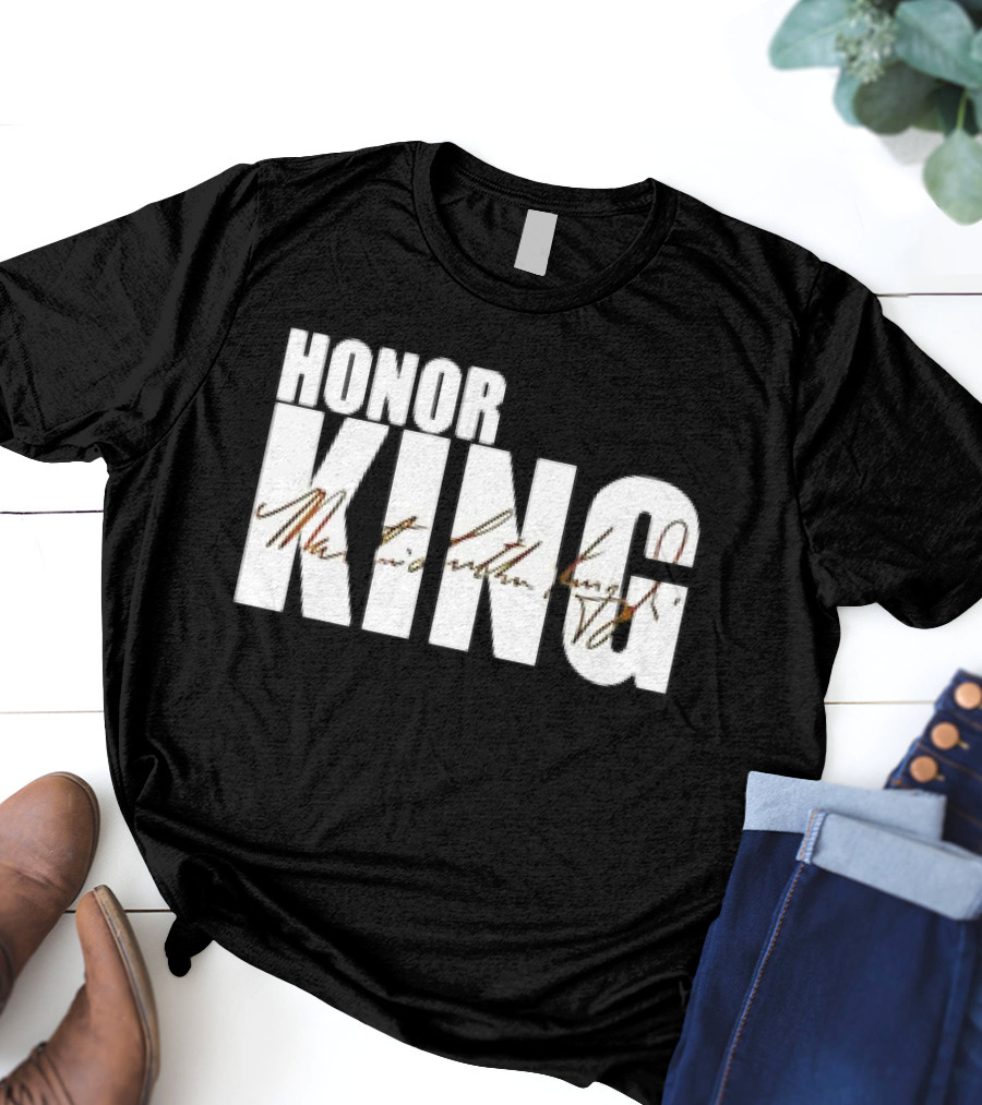 HONOR KING Dallas Mavericks 2025 Martin Luther King Day Signature T-Shirt