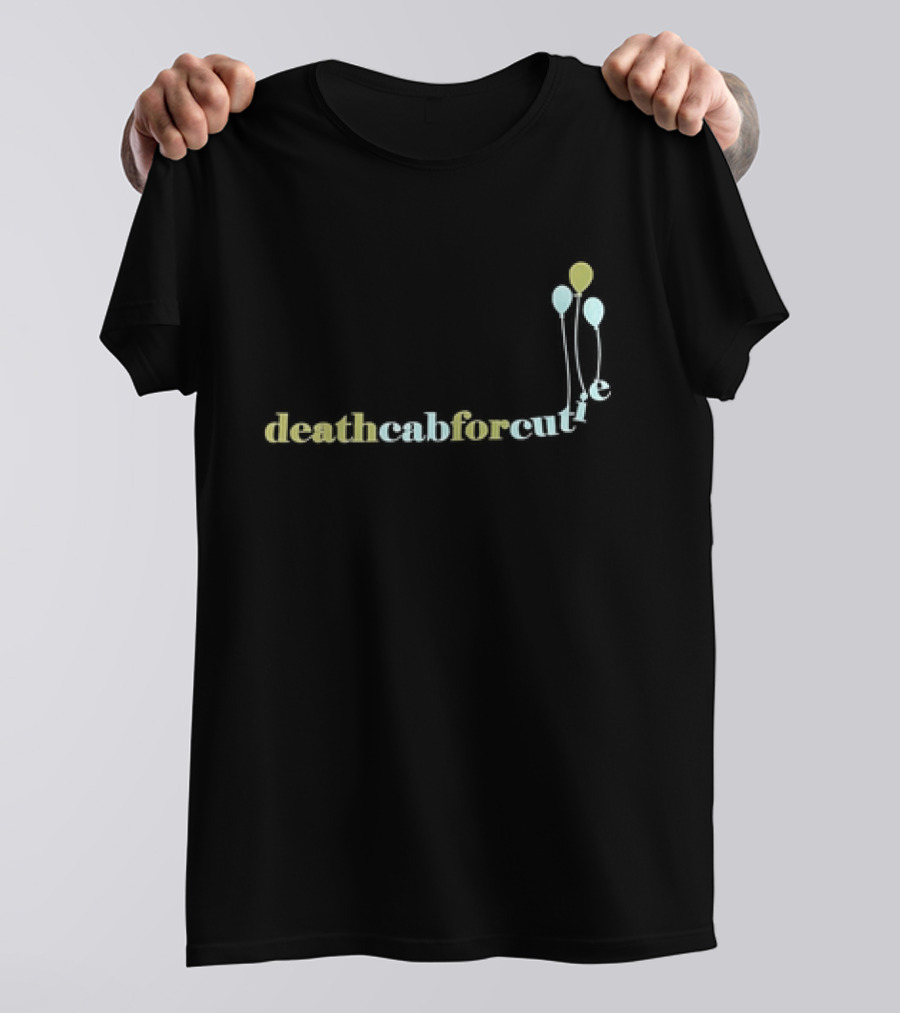 Death Cab For Cutie Balloon Text With Pastel Balloons T-Shirt