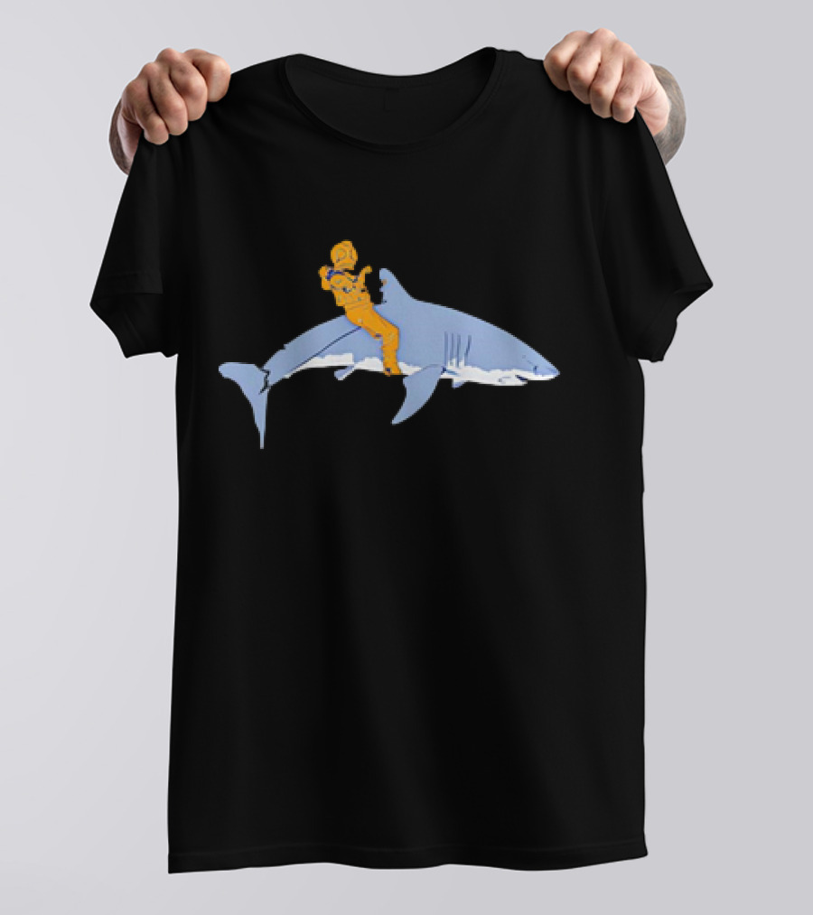 Diver Riding A Shark In T-Shirt