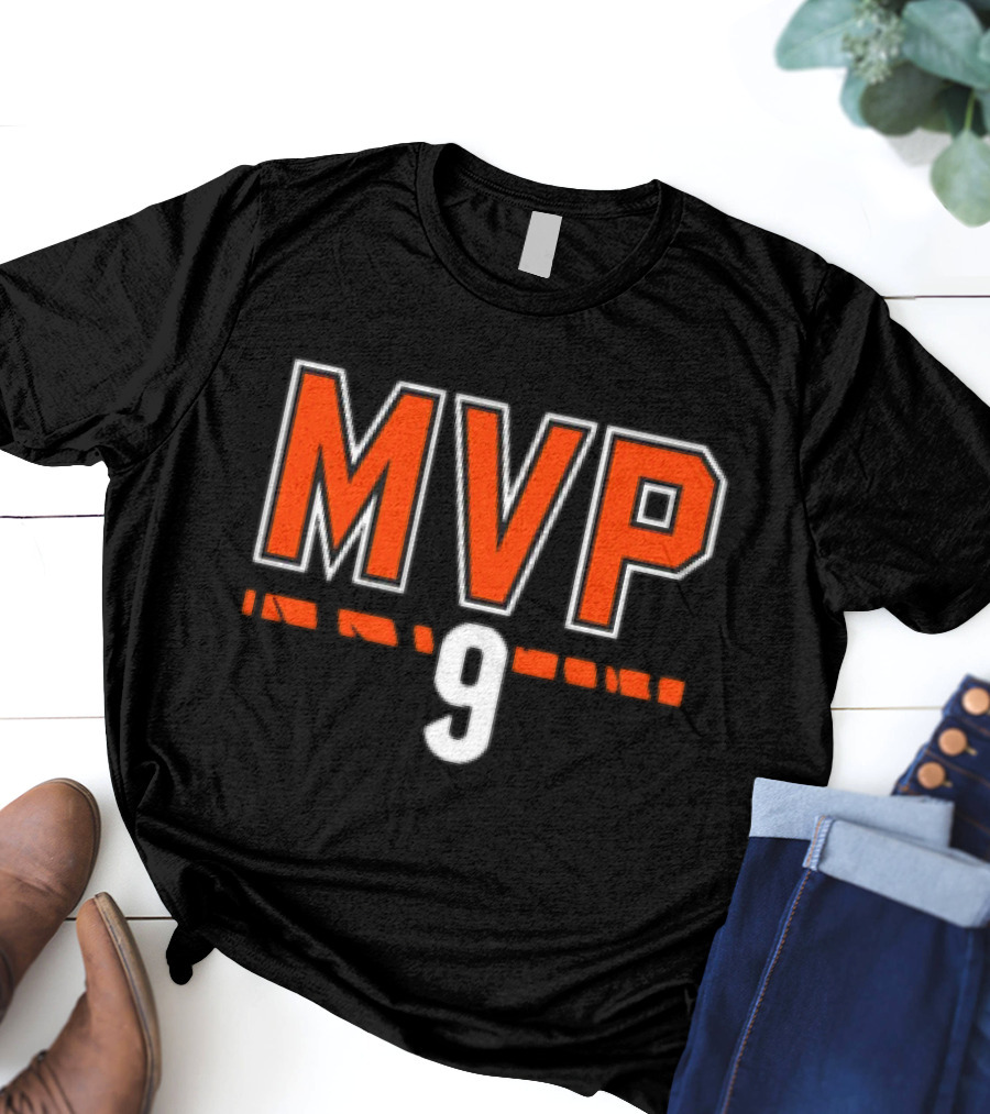Joe Burrow MVP 9 Cincinnati Bengals NFL Football T-Shirt