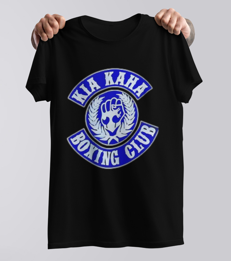 Kia Kaha Boxing Club Fist Logo With Laurel Wreath T-Shirt