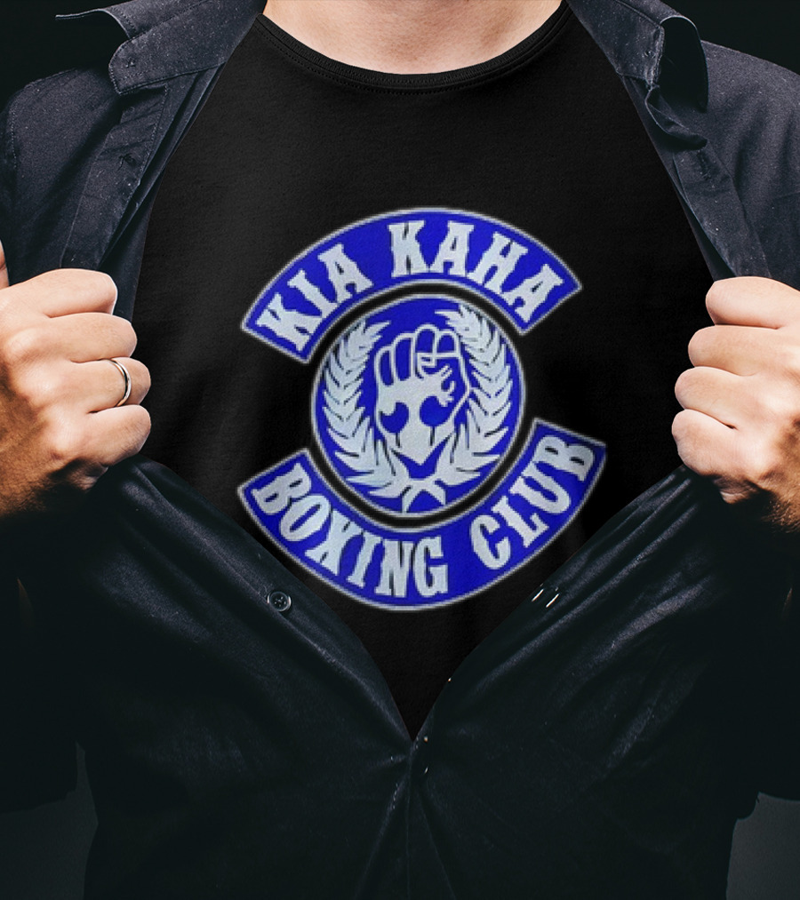 Kia Kaha Boxing Club Fist Logo With Laurel Wreath T-Shirt