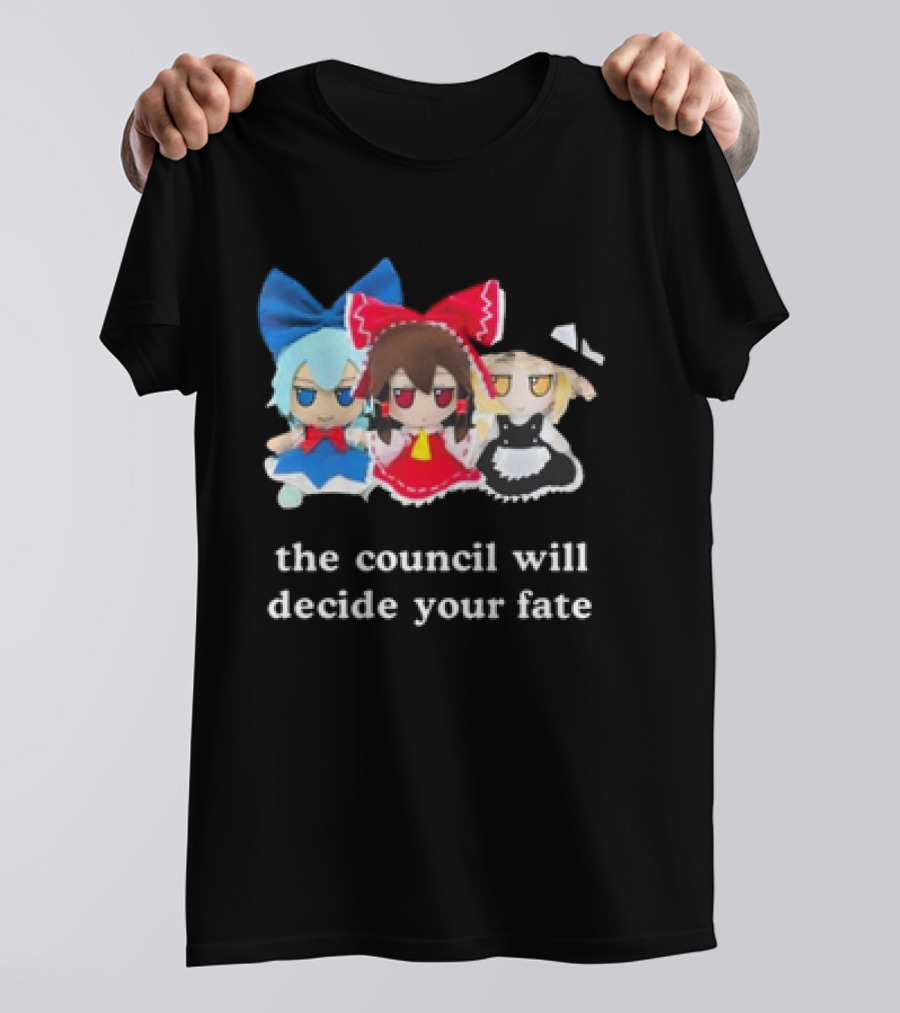 The Council Will Decide Your Fate Touhou Cirno Marisa Reimu Dolls T-Shirt