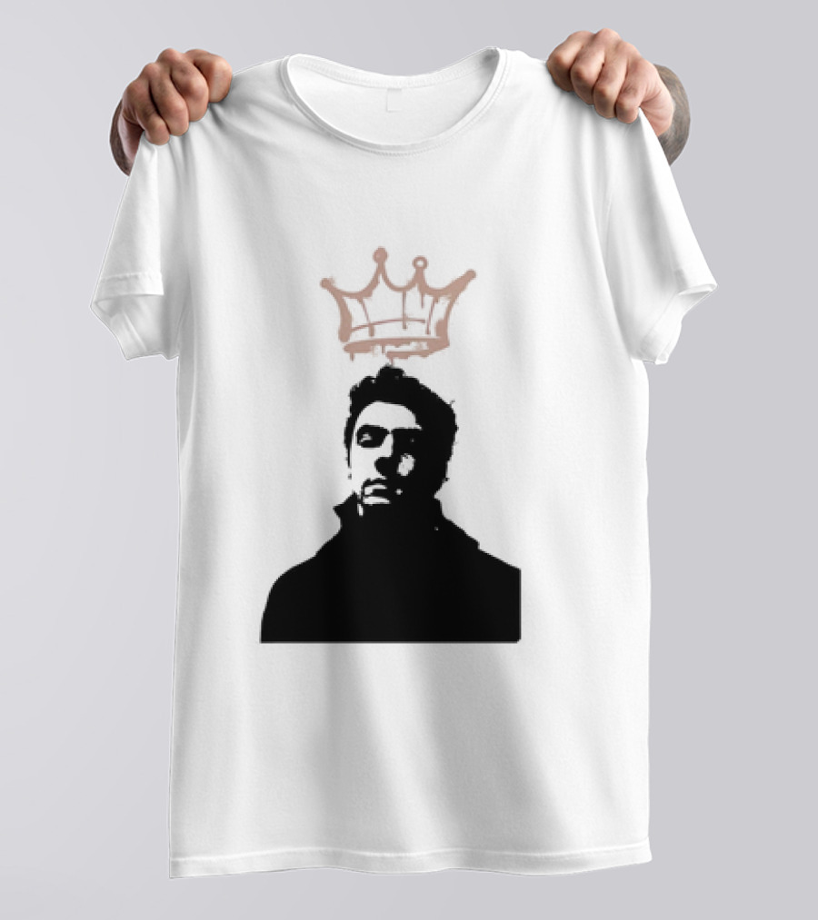 Mangione King Graffiti Crown Portrait Fitted Scoop T-Shirt