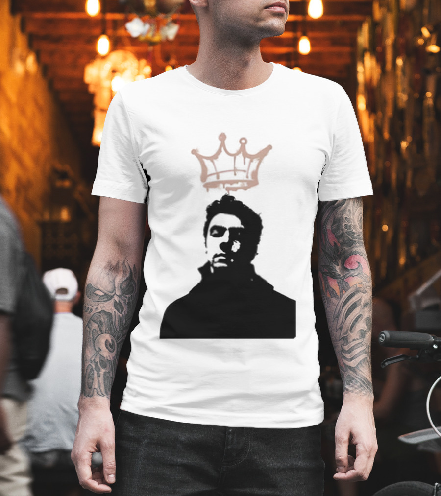 Mangione King Graffiti Crown Portrait Fitted Scoop T-Shirt