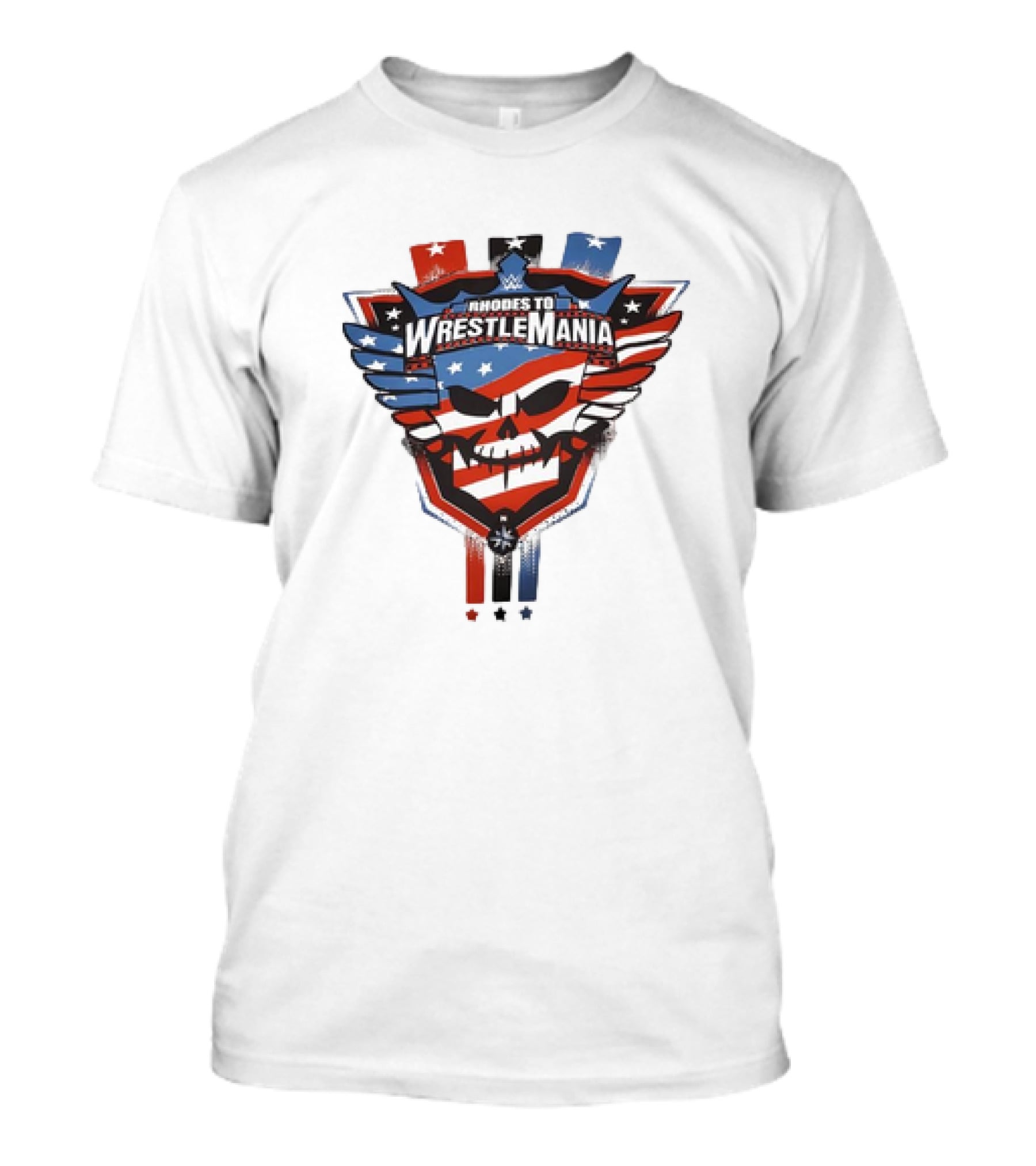 Rhodes To Wrestlemania Skull Wings Stars Stripes T-Shirt