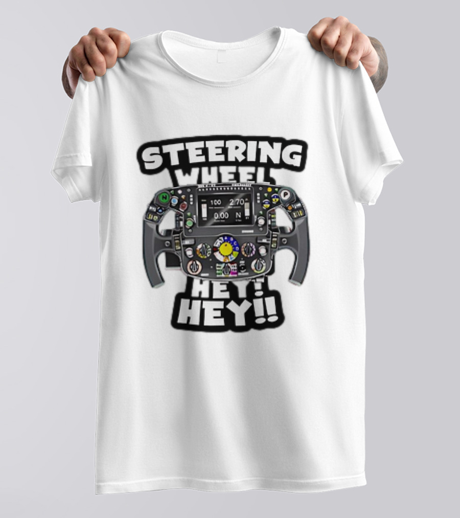 Steering Wheel Hey Kimi Raikkonen T-Shirt