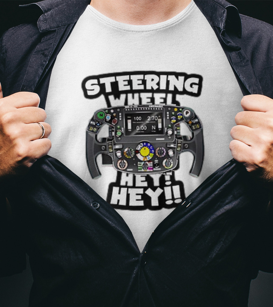 Steering Wheel Hey Kimi Raikkonen T-Shirt