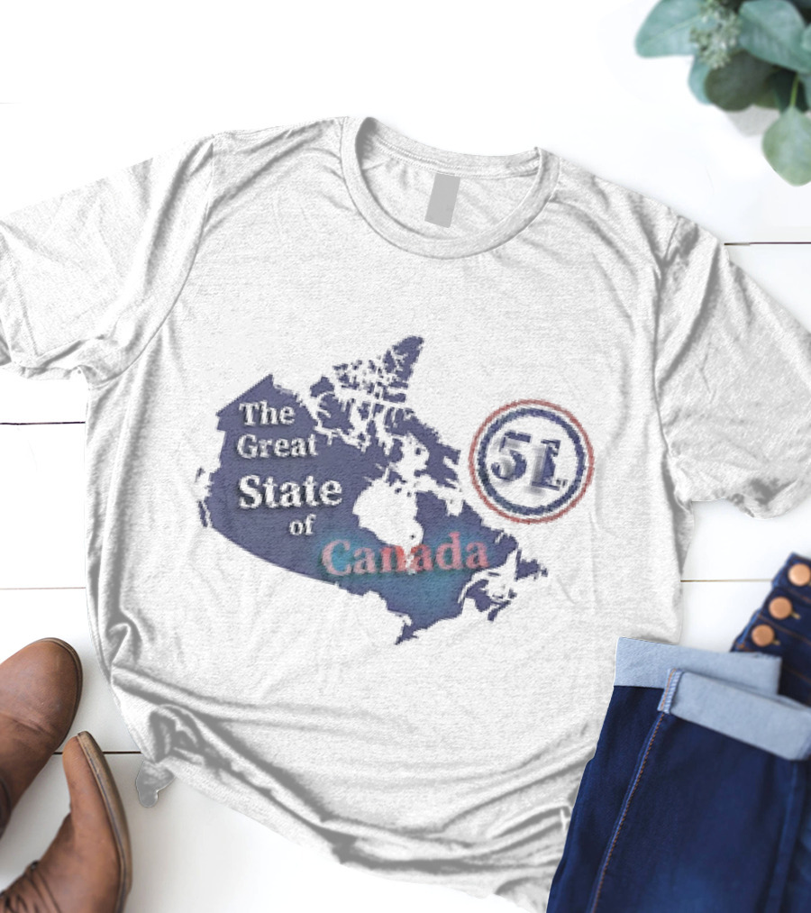 The Great State Of Canada 51st State Map T-Shirt