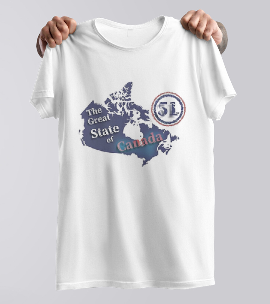 The Great State Of Canada 51st State Map T-Shirt