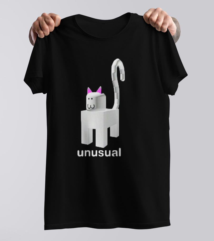Unusual Meow V2 Blocky Cat T-Shirt