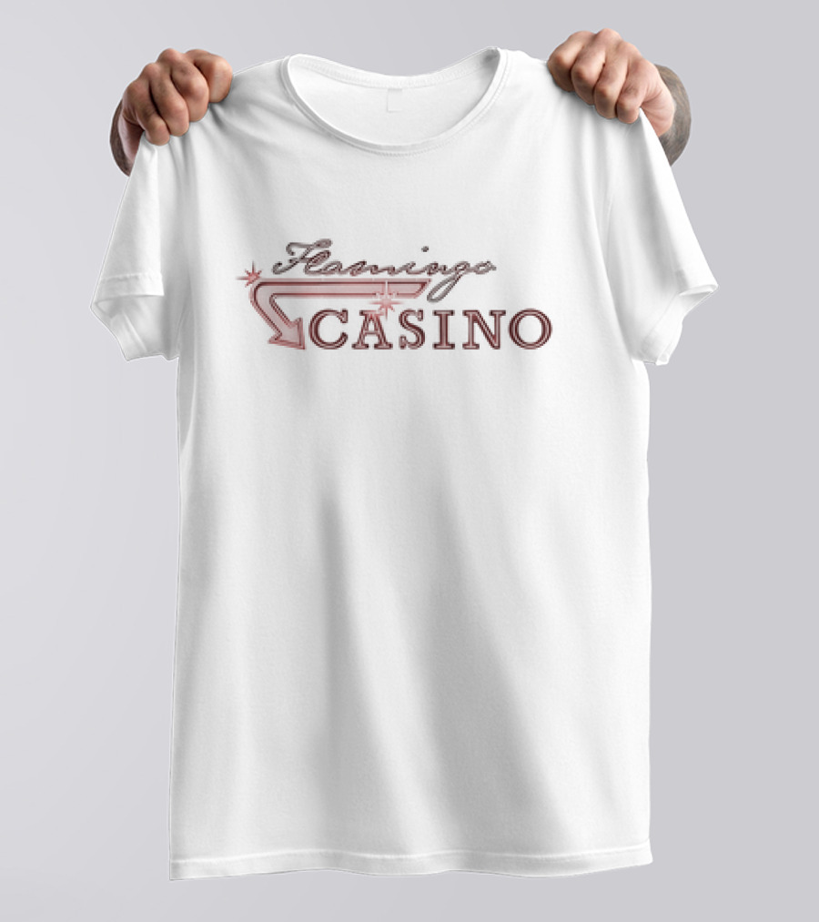 Flamingo Casino I Love Gambling Retro Casino T-Shirt