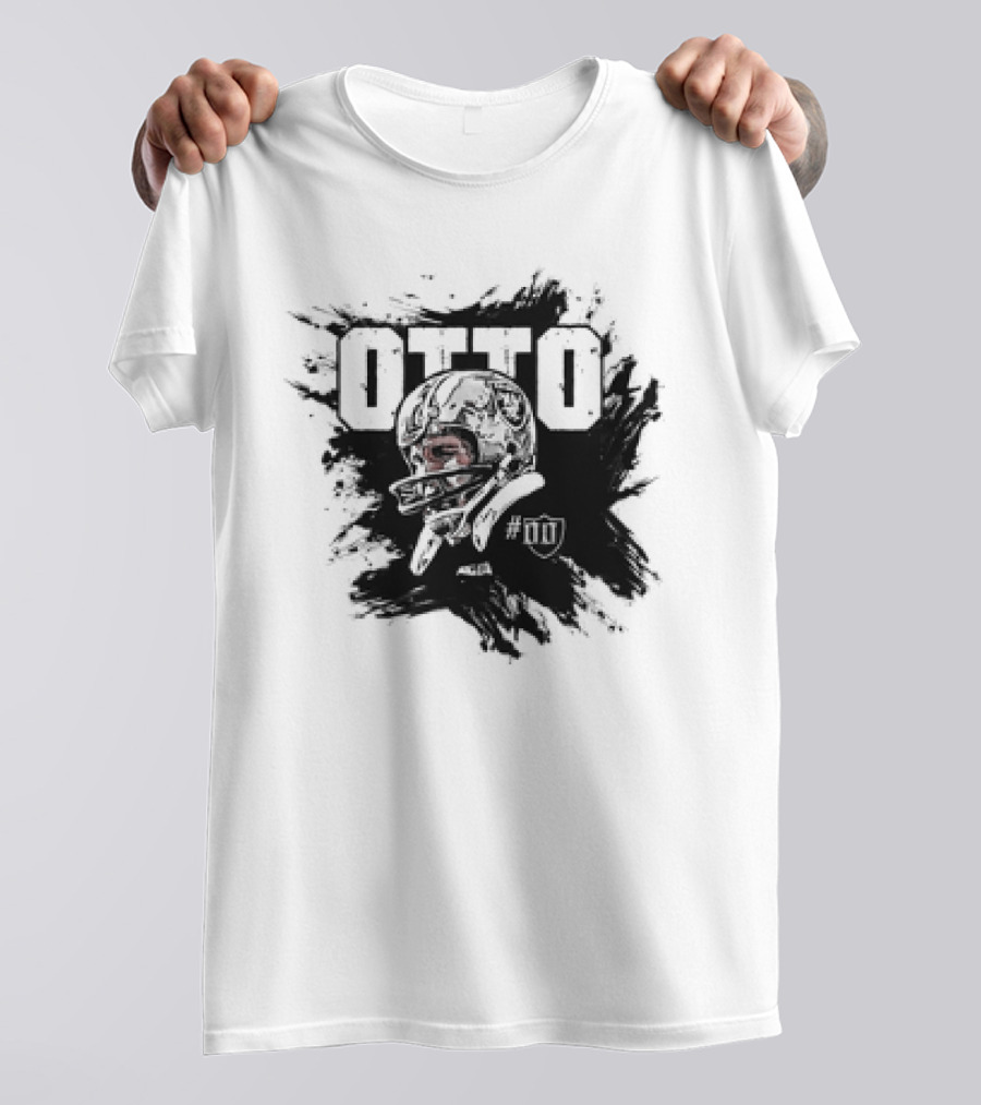 Jim Otto Double Zero Las Vegas Raiders NFL Football #00 Helmet Sketch T-Shirt
