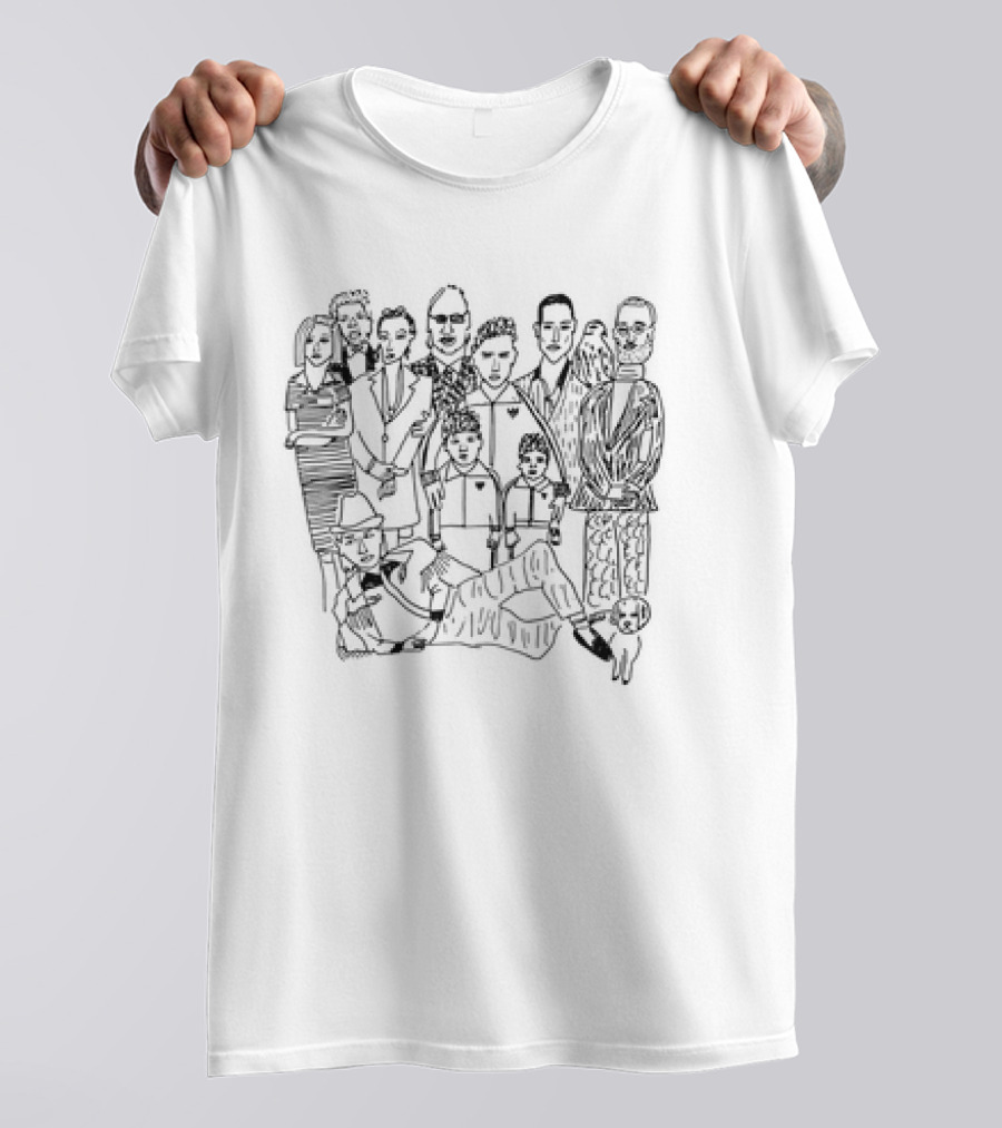Royal Tenenbaums Family Portrait Sketch T-Shirt