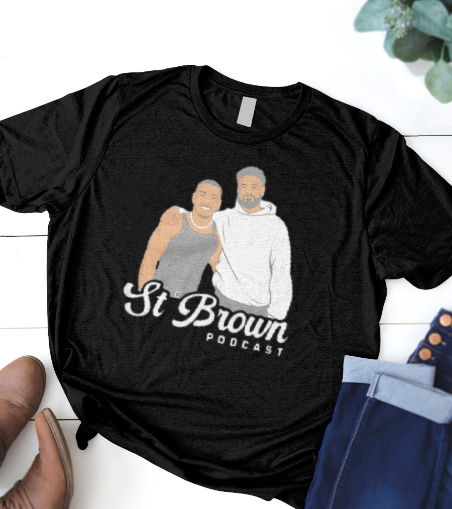 St Brown Podcast Cartoon T-Shirt