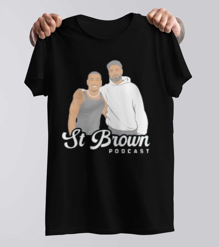 St Brown Podcast Cartoon T-Shirt