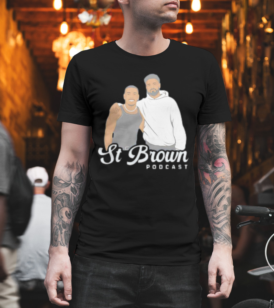 St Brown Podcast Cartoon T-Shirt