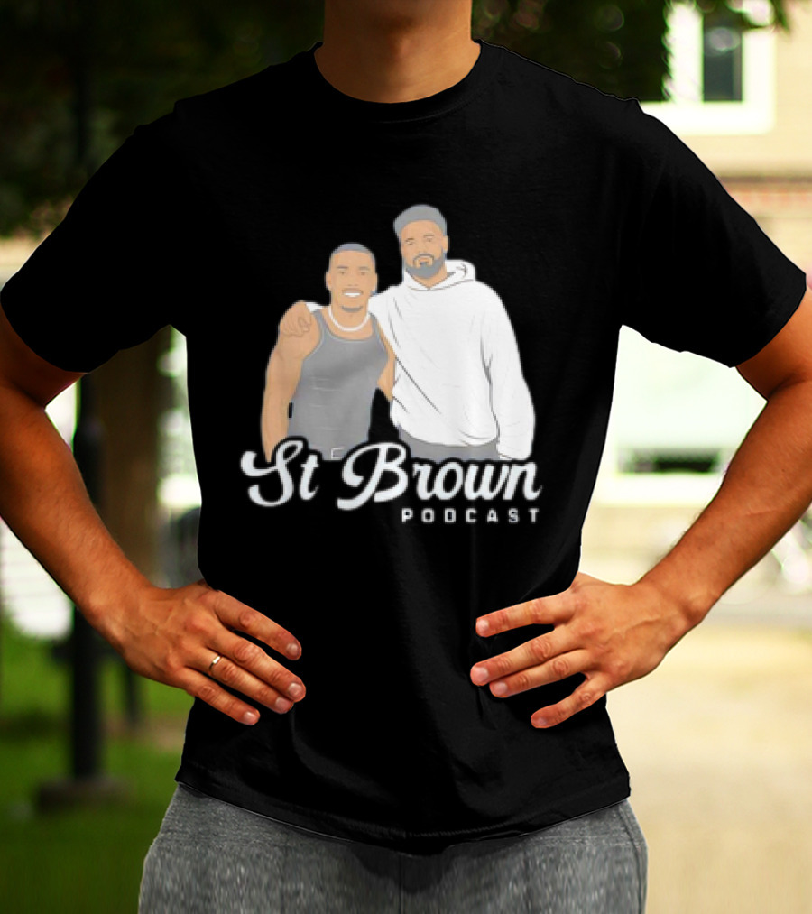 St Brown Podcast Cartoon T-Shirt