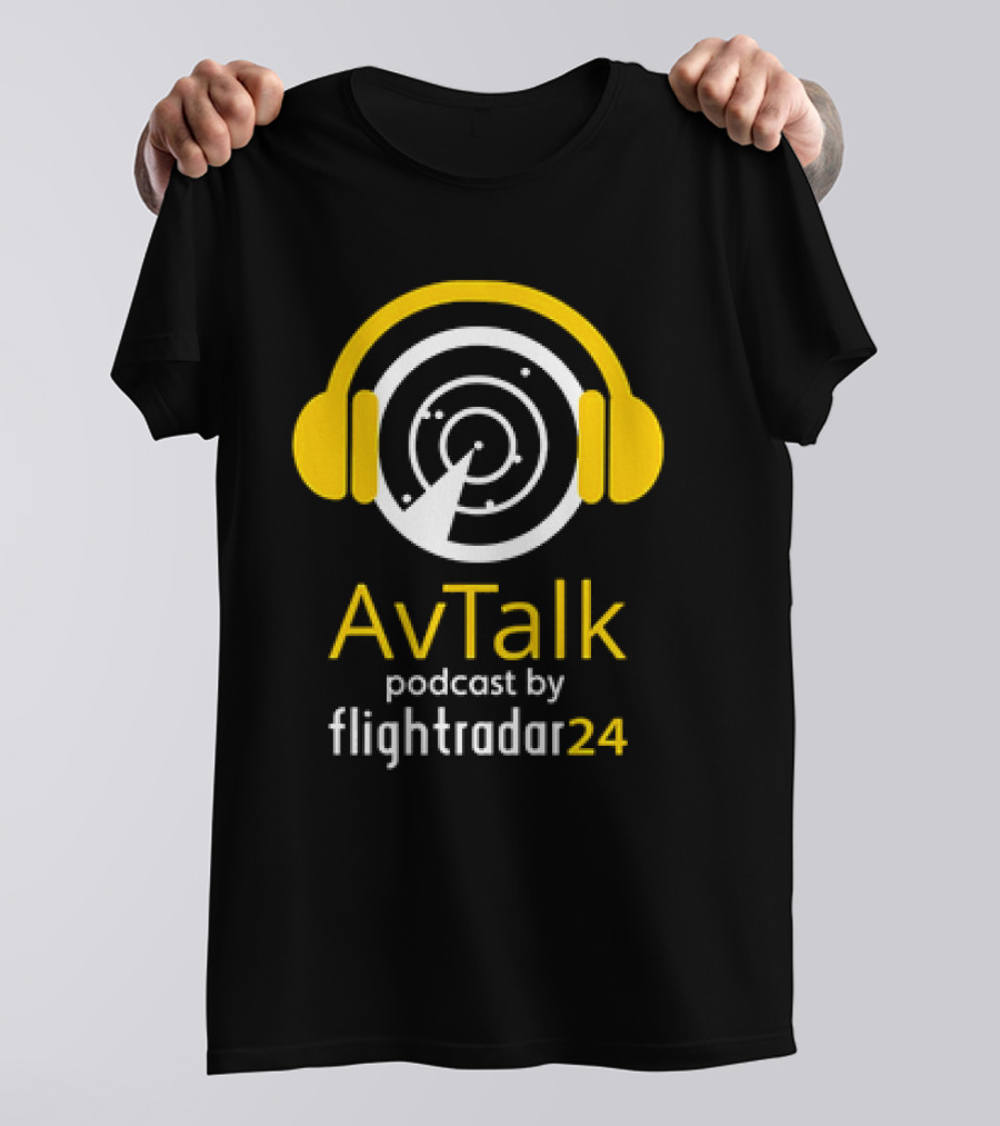 AvTalk Podcast By Flightradar24 With Steve Giordano Radar Headphones T-Shirt