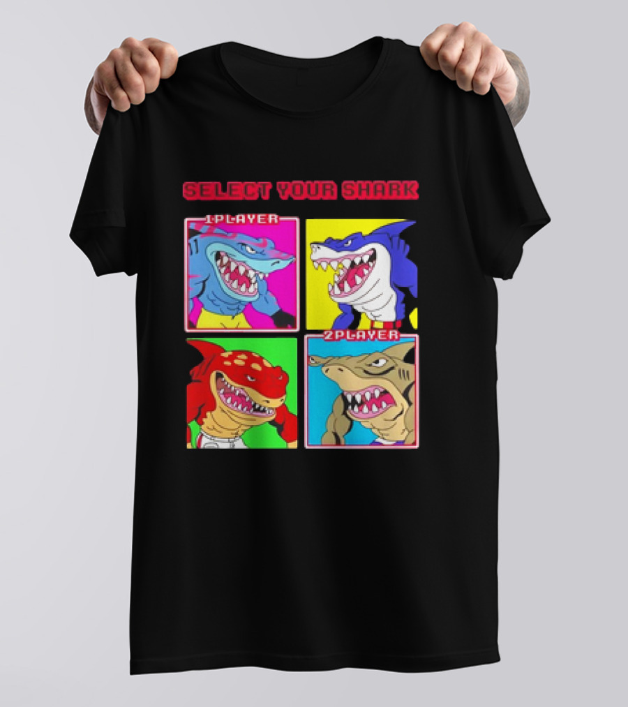 Street Sharks Select Your Shark Player Screen T-Shirt