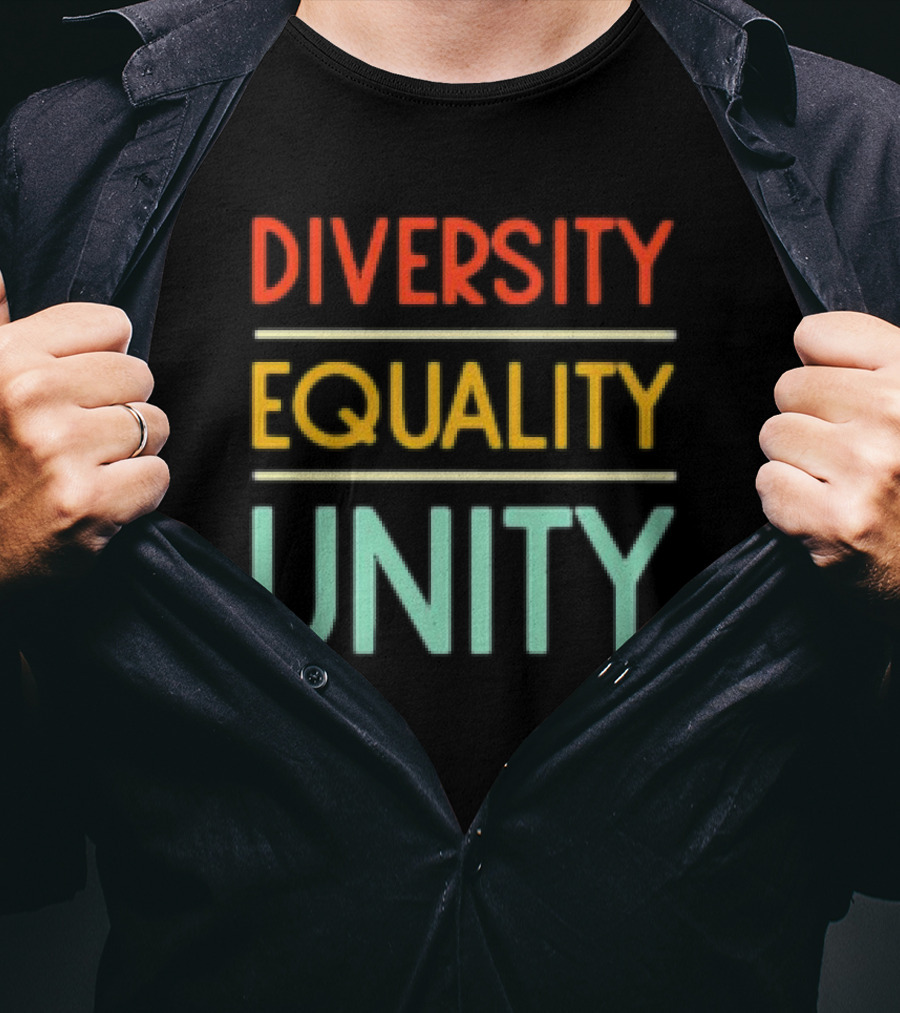 Diversity Equality Unity Bold Multicolor T-Shirt