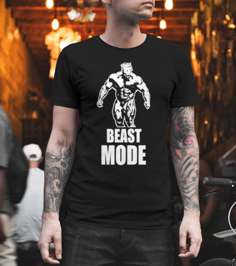 Beast Mode Gym Man Bodybuilding Fitness Motivation T-Shirt