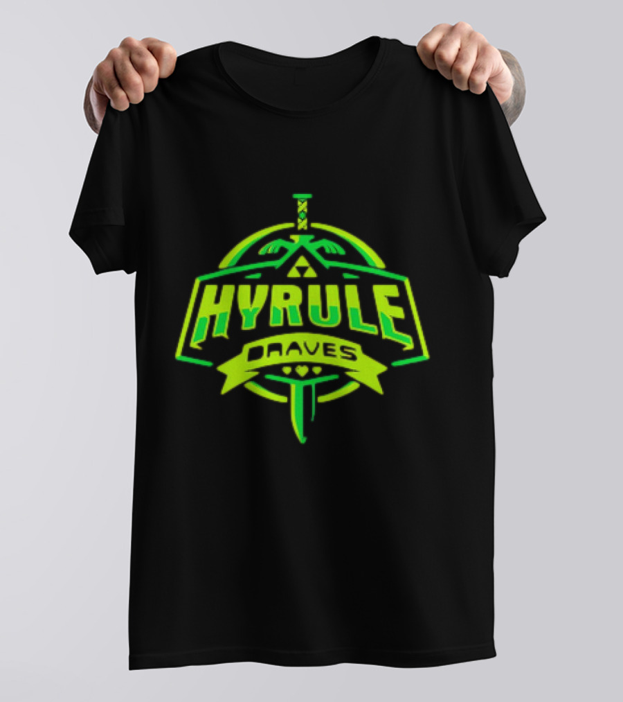 Hyrule Braves Sword Emblem Green Neon T-Shirt