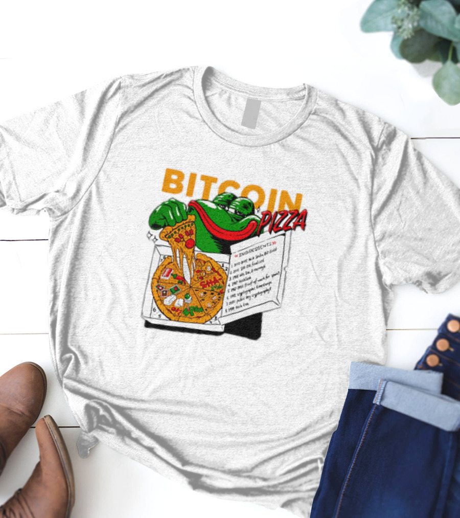 Bitcoin Pizza Frog Meme T-Shirt