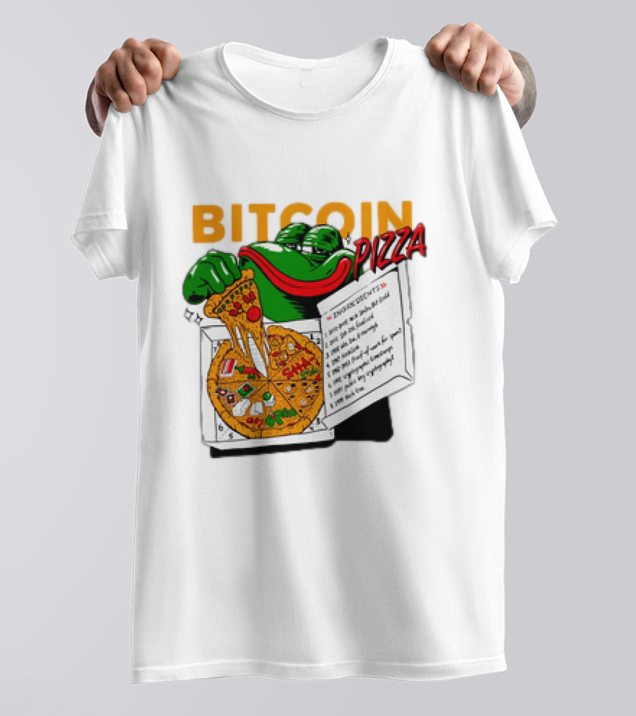 Bitcoin Pizza Frog Meme T-Shirt