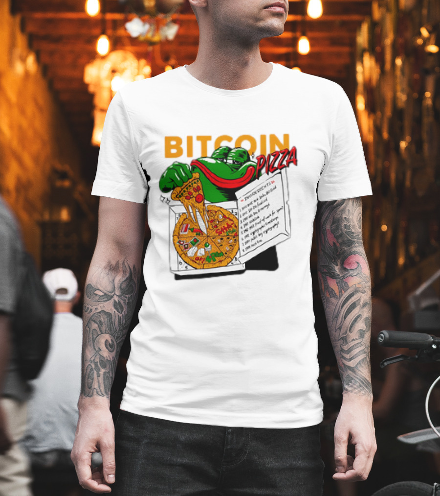 Bitcoin Pizza Frog Meme T-Shirt