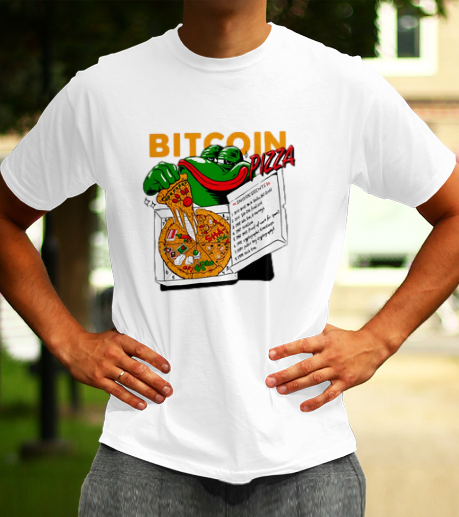 Bitcoin Pizza Frog Meme T-Shirt
