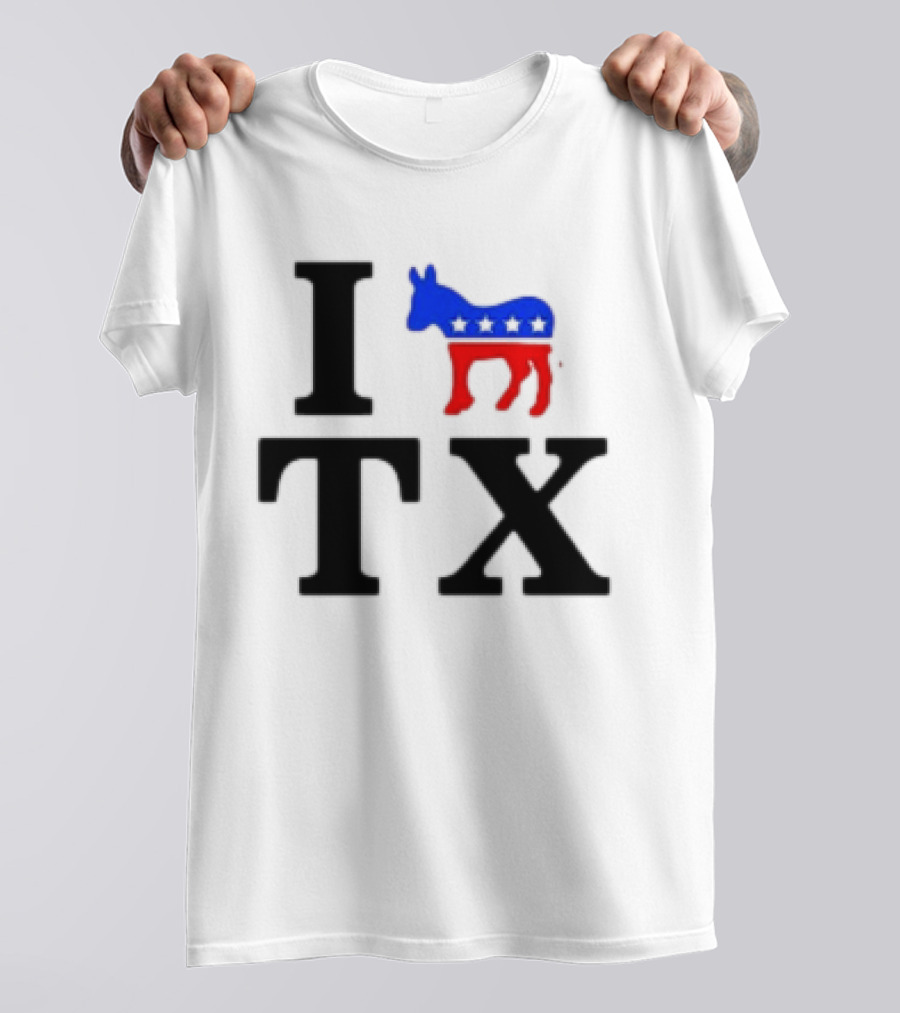 I Love Texas Democrat Donkey Symbol TX T-Shirt