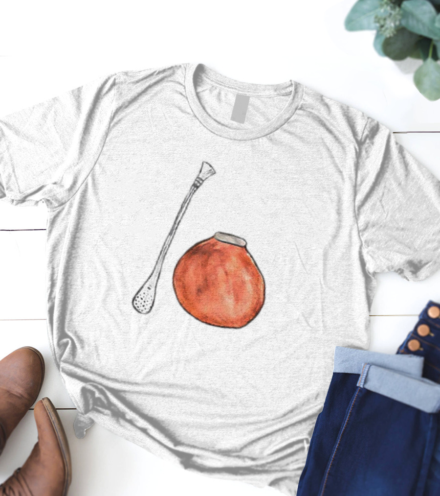 Matte And Bombilla Classic Gourd And Straw T-Shirt