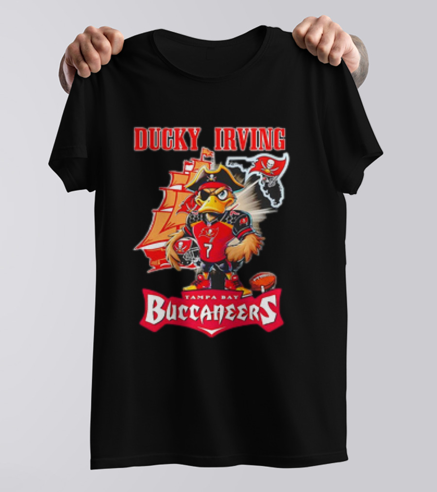 Ducky Irving Tampa Bay Buccaneers 7 Pirate Ship Football Character T-Shirt