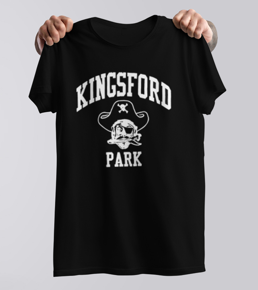 Kingsford Park Pirate Skull Logo With Crossbones T-Shirt