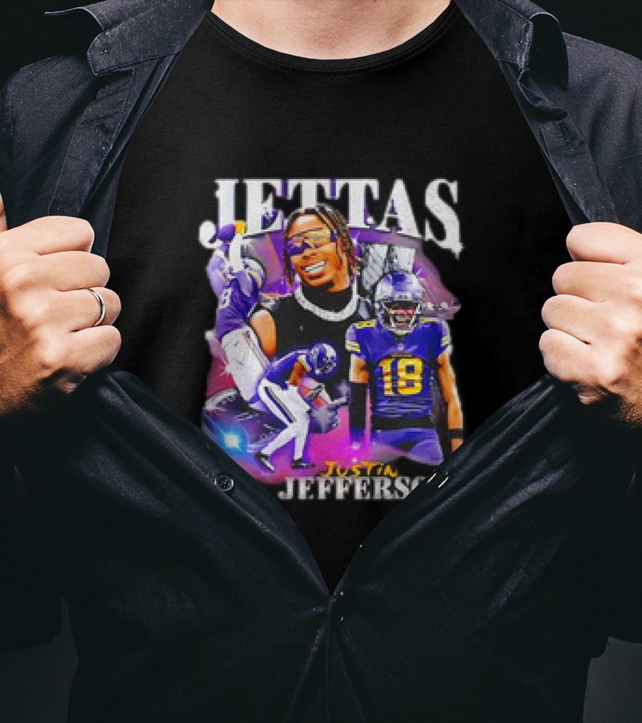 Jettas Justin Jefferson Minnesota Vikings 90s T-Shirt