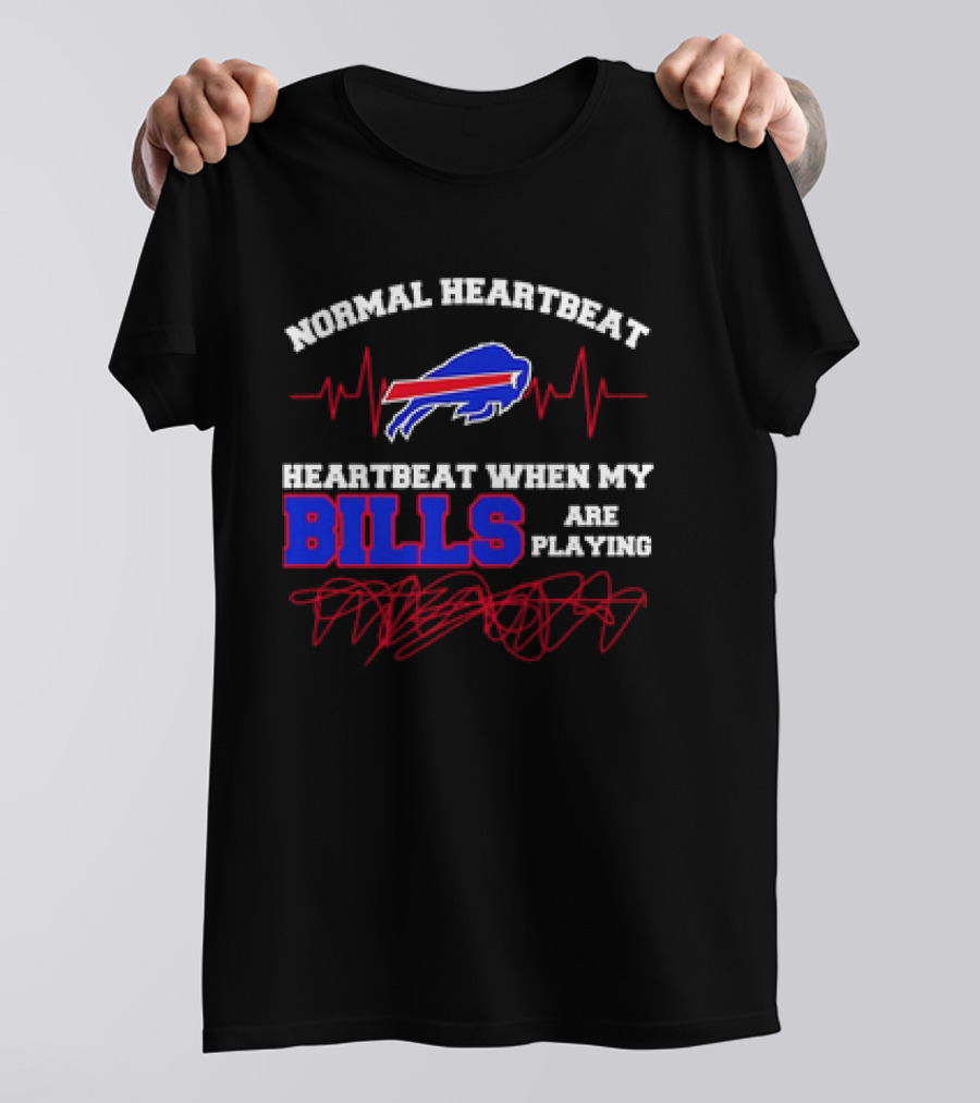 Buffalo Bills Heartbeat When My Bills Are Playing NFL Team Spirit T-Shirt