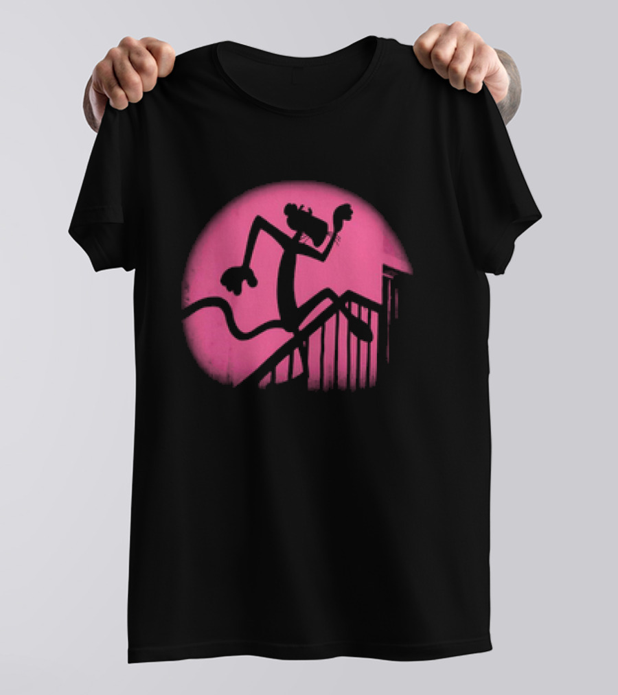Pink Panther Creeping Silhouette In The Night T-Shirt