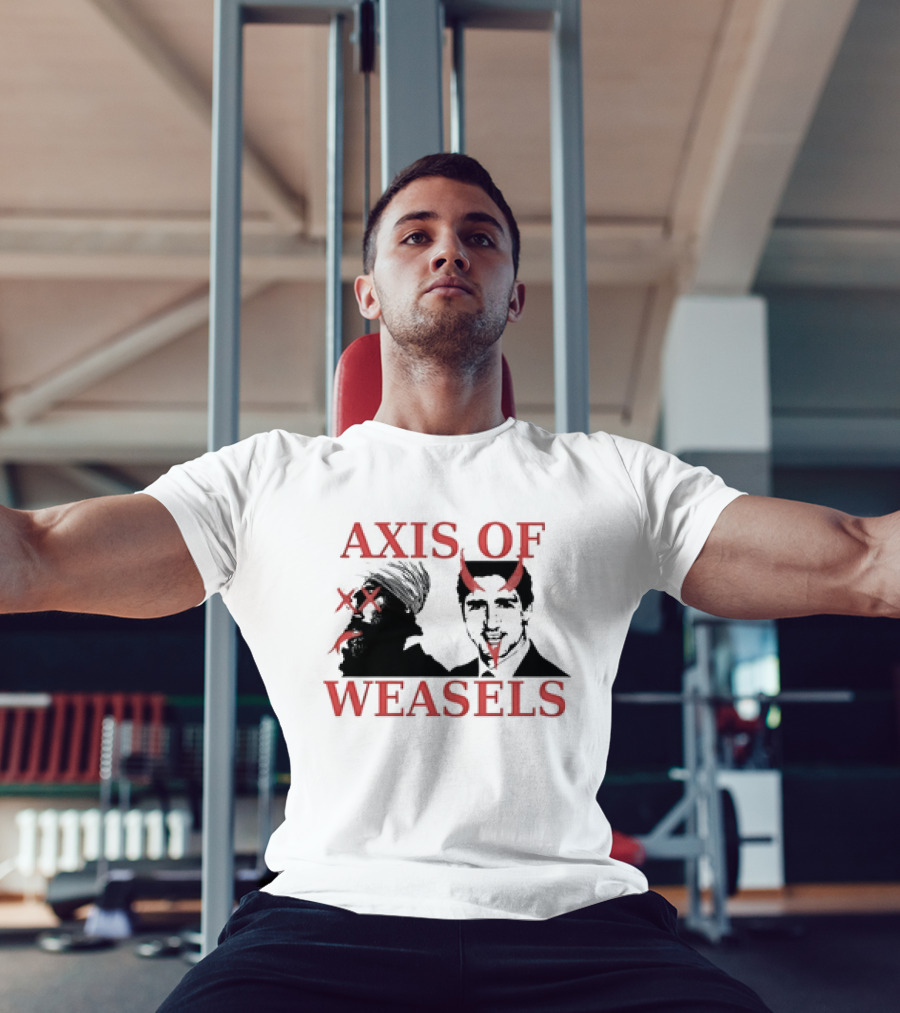 Axis Of Weasels Classic Political Satire Leaders With Devil Horns T-Shirt