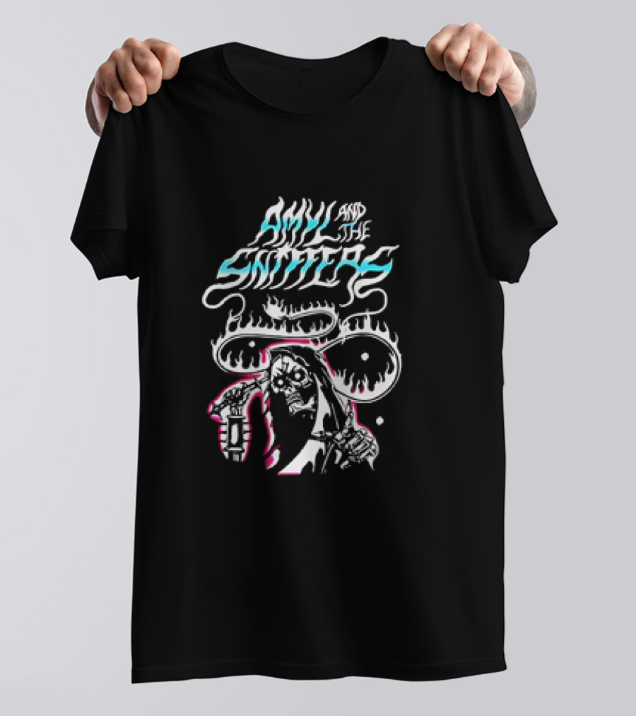 Amyl And The Sniffers Flaming Reaper T-Shirt