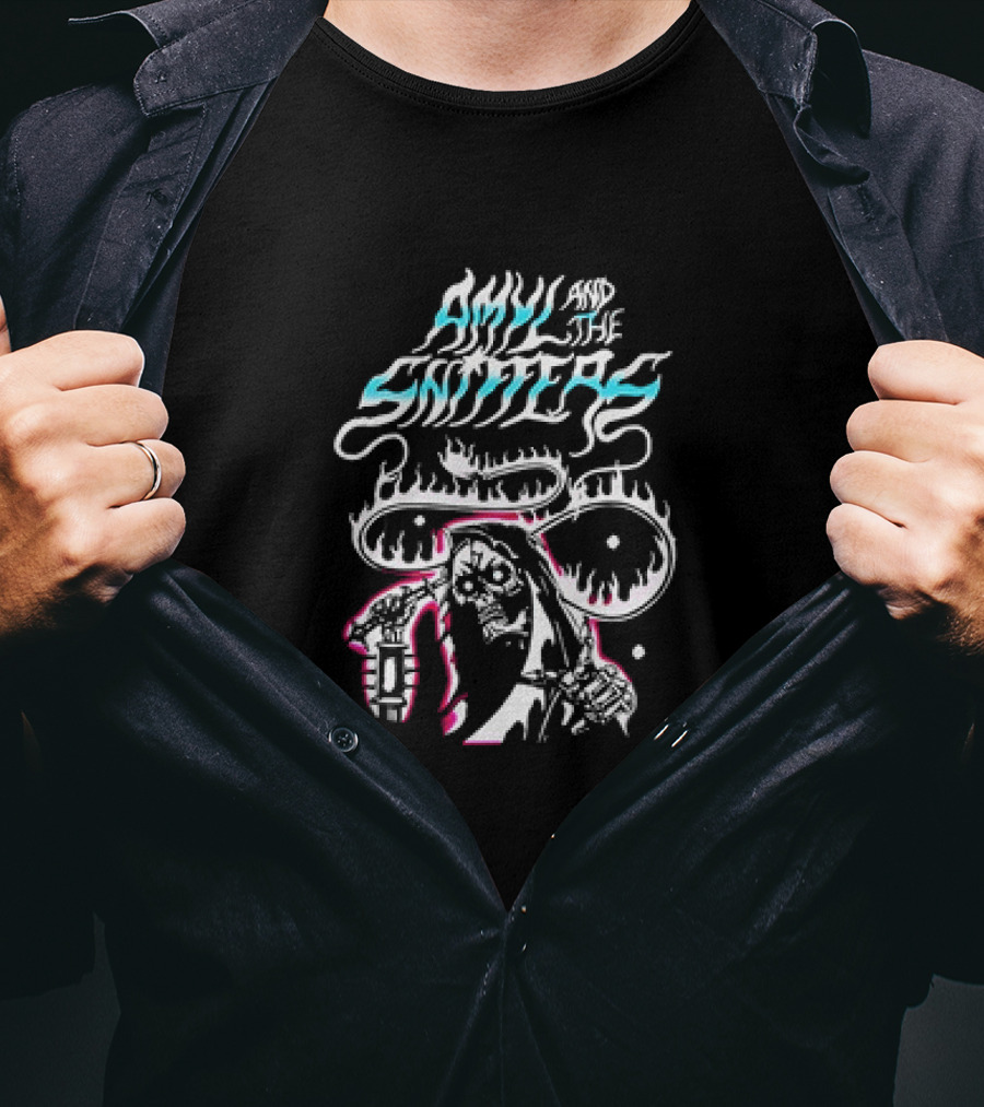 Amyl And The Sniffers Flaming Reaper T-Shirt
