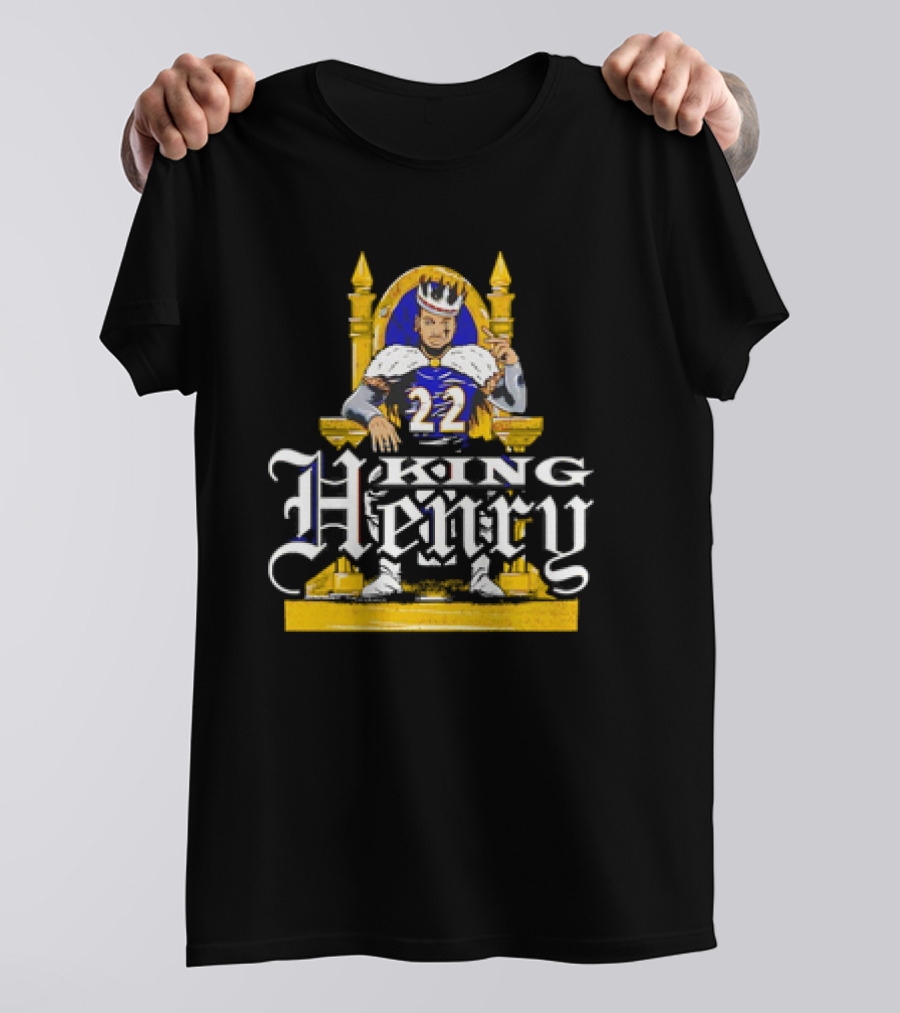King Henry 22 Baltimore Ravens Throne T-Shirt