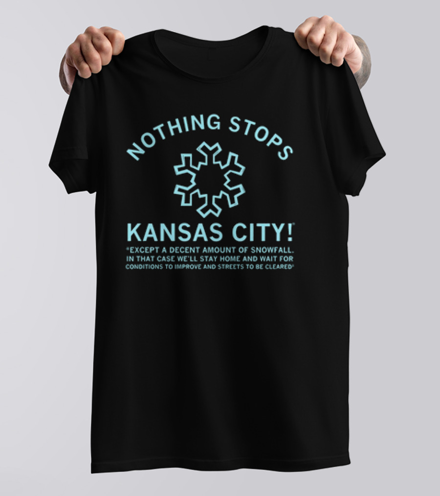 Nothing Stops Kansas City Except A Decent Amount Of Snowfall T-Shirt