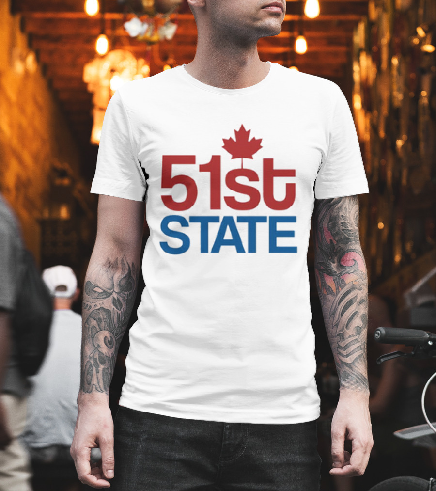 Canada 51st State Maple Leaf T-Shirt
